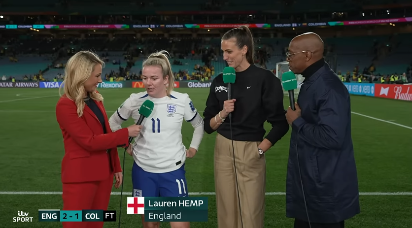 Foetbal247TBG's tweet image. Lauren Hemp: "What an amazing feeling. I am absolutely knackered right now, most of the team are to be honest. But we put in a great performance. I think you saw the resilience of the squad just there. I am so proud of the team.'' #ENGCOL #FIFAWWC