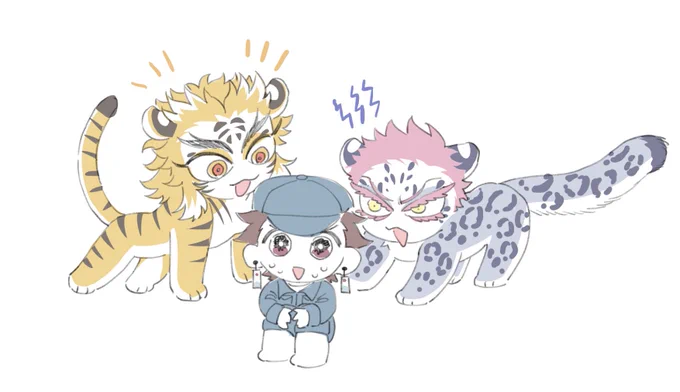 獣人猗窩煉と炭(ケモ化)