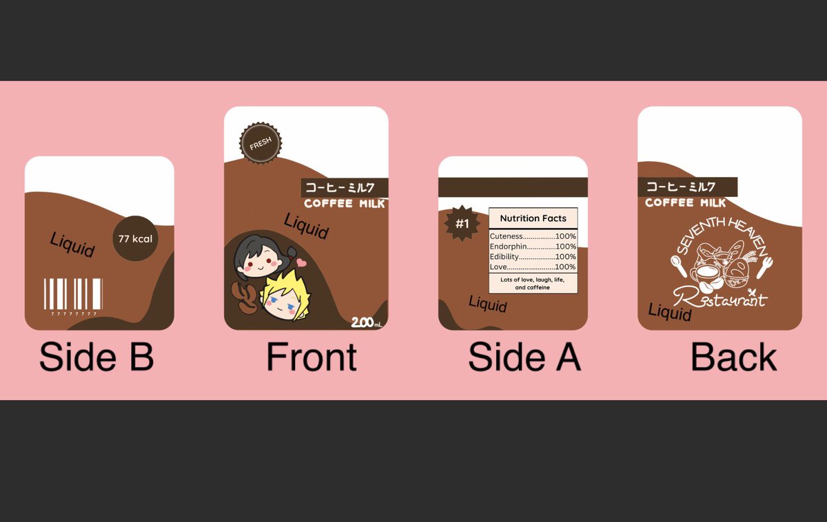 g_luceroth's tweet photo. [MERCH UPDATE] I will be printing this COFFEE MILK CLOTI as liquid milk keychain, so the coffee inside it will be moving like genuine milk~ and the case is like milk carton! ❤️❤️

#fanmerch #cloti #liquidkeychain #cloudstrife #tifalockhart #ffvii #FF7R #fanmerchandise https://t.co/TEKPyL2EOA