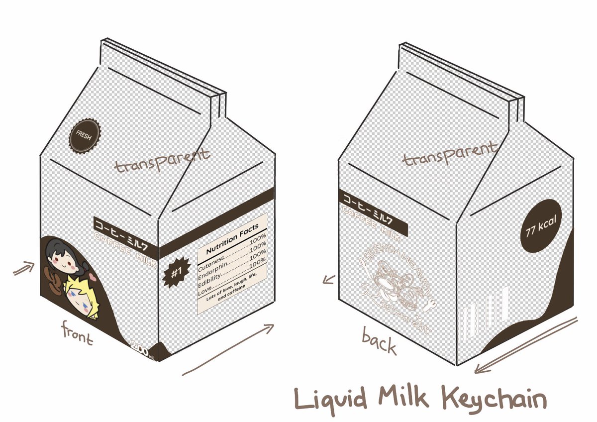 g_luceroth's tweet photo. [MERCH UPDATE] I will be printing this COFFEE MILK CLOTI as liquid milk keychain, so the coffee inside it will be moving like genuine milk~ and the case is like milk carton! ❤️❤️

#fanmerch #cloti #liquidkeychain #cloudstrife #tifalockhart #ffvii #FF7R #fanmerchandise https://t.co/TEKPyL2EOA