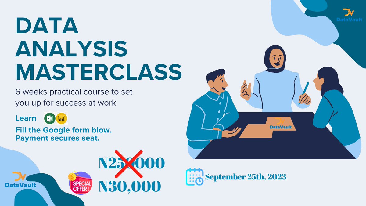 michaelakinnike's tweet photo. Hello,
Do you want to learn how data analysis? The time is now!
Show interest by filling out the form below.
https://t.co/Z00WdMO068
#datavaultng #DataAnalytics
#data #DataScience #techishiring https://t.co/OKeWWKRItz