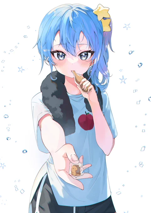 アイスを半分こしてくれる優しいすいちゃん #ほしまちぎゃらりー