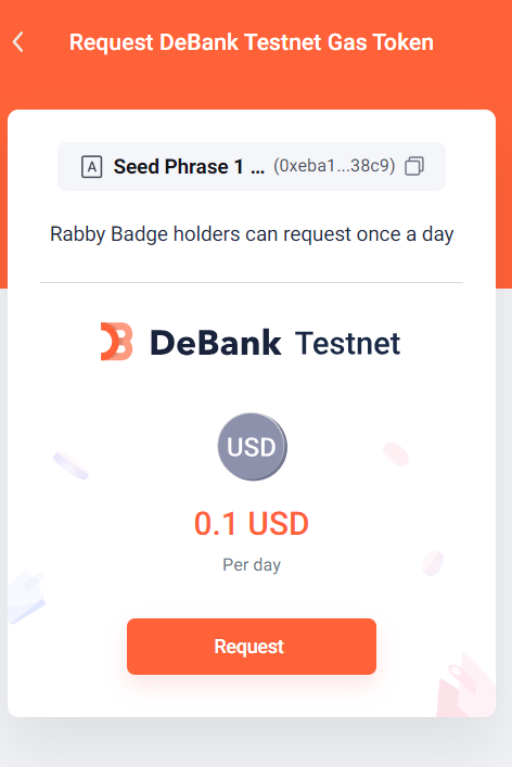 FantasticCaptan's tweet photo. 📢
Rabby #DeBanktestnet gas için günlük 0.1 USD talebi başlattı.
Şu an için sadece "Rabby Badge" sahipleri alabiliyor.
Rabby Badge için bir kere cüzdan içinden swap yapmış olma şartı var.
Badge için tıkladığınızda sizi #DeBank 'a yönlendiriyor ve bir kod veriyor. https://t.co/U4kzx4lYs9