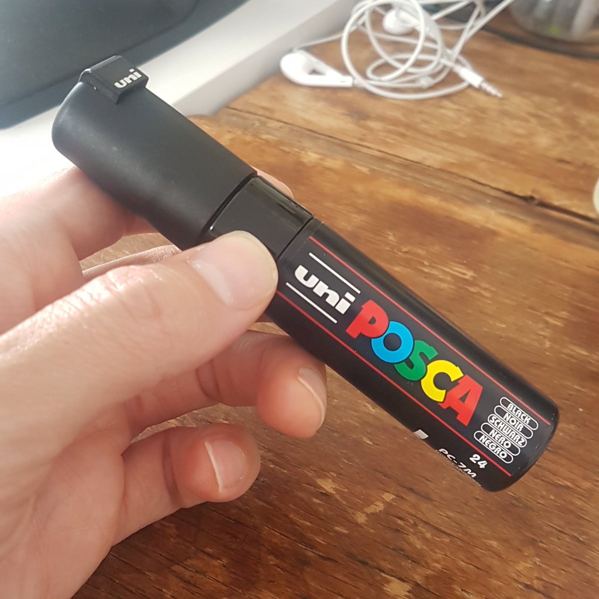 Dear <a href="/POSCAPens/">Posca Paint Pens</a>, Last night I used this pen to do a drawing in my lucid dream. Half way through it turned into my mother and told me to stop wasting my life. 

ZERO stars