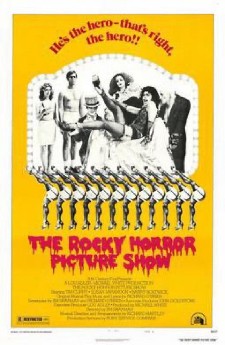 On August 14, 1975, “The Rocky Horror Picture Show” first opened in the United Kingdom at the Rialto Theatre in London. #RockyHorror