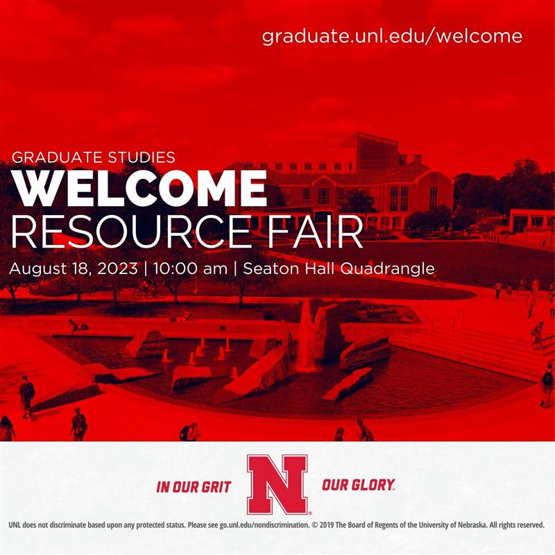 #savethedate. The Welcome Resource Fair is this Friday at 10am! See you at Seaton Quad for swag, smiles, and success tips!