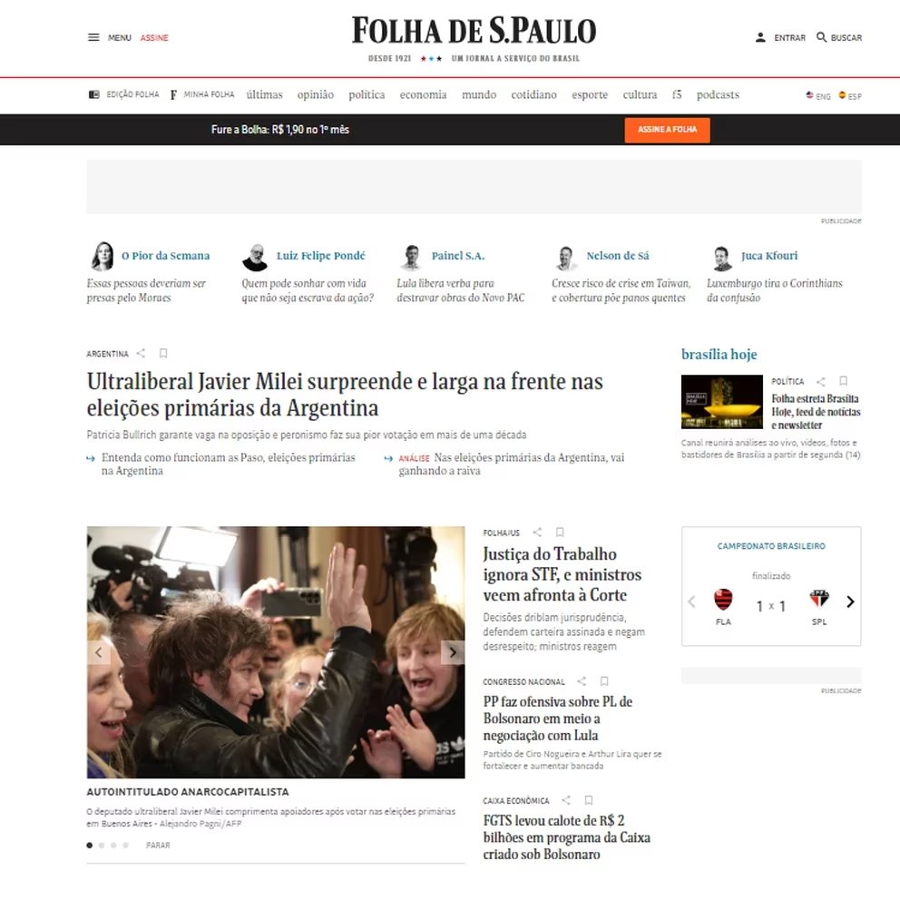 Era de esperarse, Argentina está cansada y muy afectada por las pésimas decisiones de los gobernantes de izquierda. El outsider <a href="/JavierMilei_/">Javier Milei</a> está por romper récords en ese país, una frase que aparte de ser esperanzadora, empodera al argentino en todas las clases socioeconómicas,