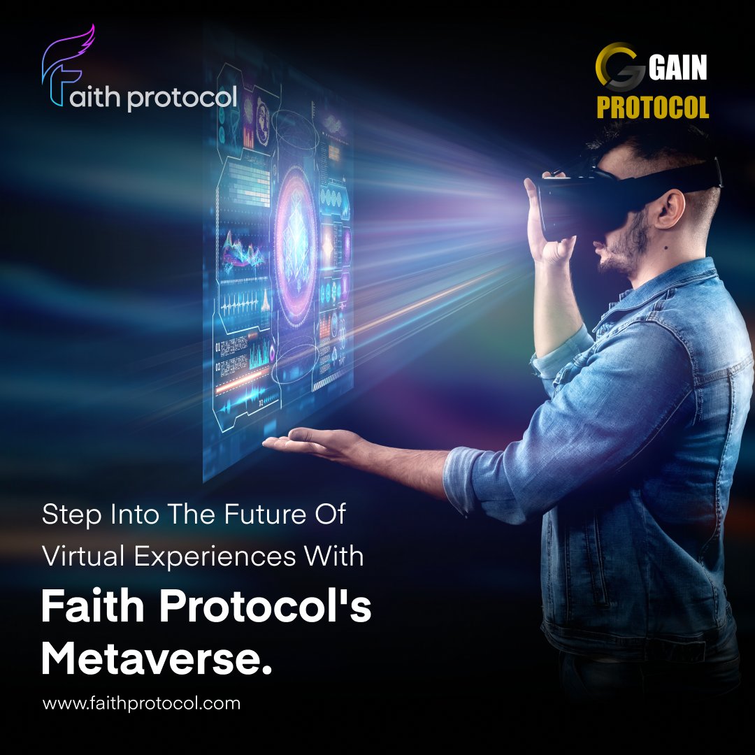 Gain_Protocol's tweet image. 🌐 Immerse yourself in the Faith Metaverse World, where reality meets the virtual realm. Step into boundless possibilities at faithprotocol.com and explore the next dimension of existence. 

#FaithProtocol #GainProtocol #Metaverse #Virtual #BeyondReality #nft #crypto #ETH