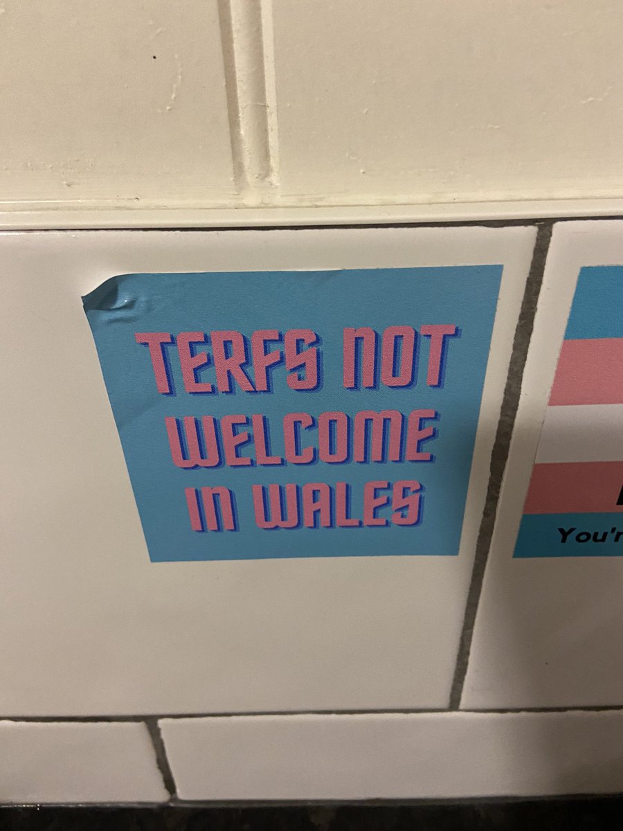aphra_benn's tweet photo. Taken off a pub bathroom wall in Newport #terfswelcome #nothankyou https://t.co/jssXNQtTkf