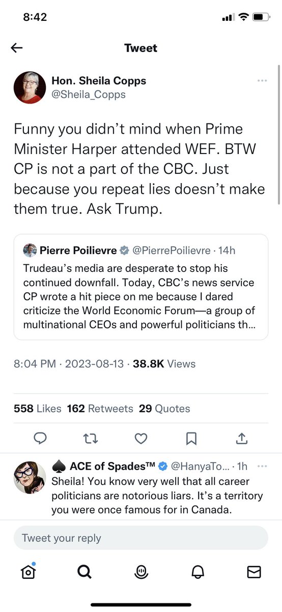 joe_warmington's tweet photo. Turns out ⁦@PierrePoilievre⁩ was accurate. It was a CP story presented by CBC. https://t.co/CbbTore9qM
