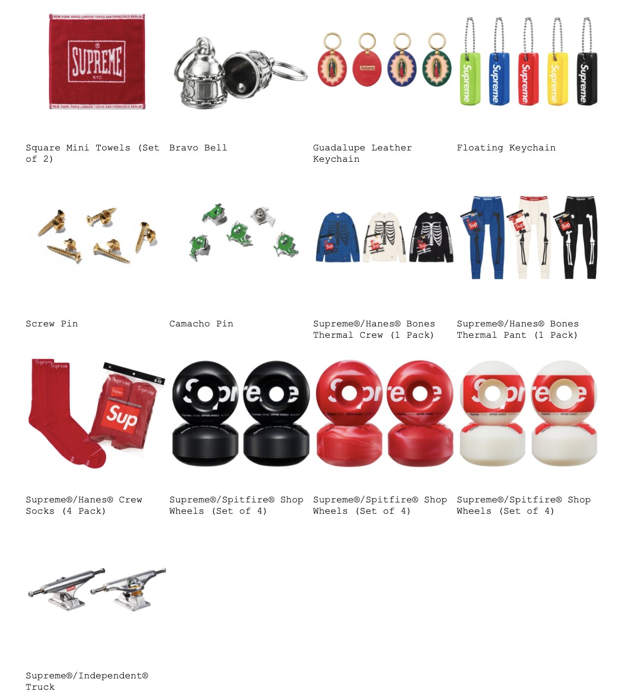 Supreme Guadalupe Leather Keychain RED（Our Lady of