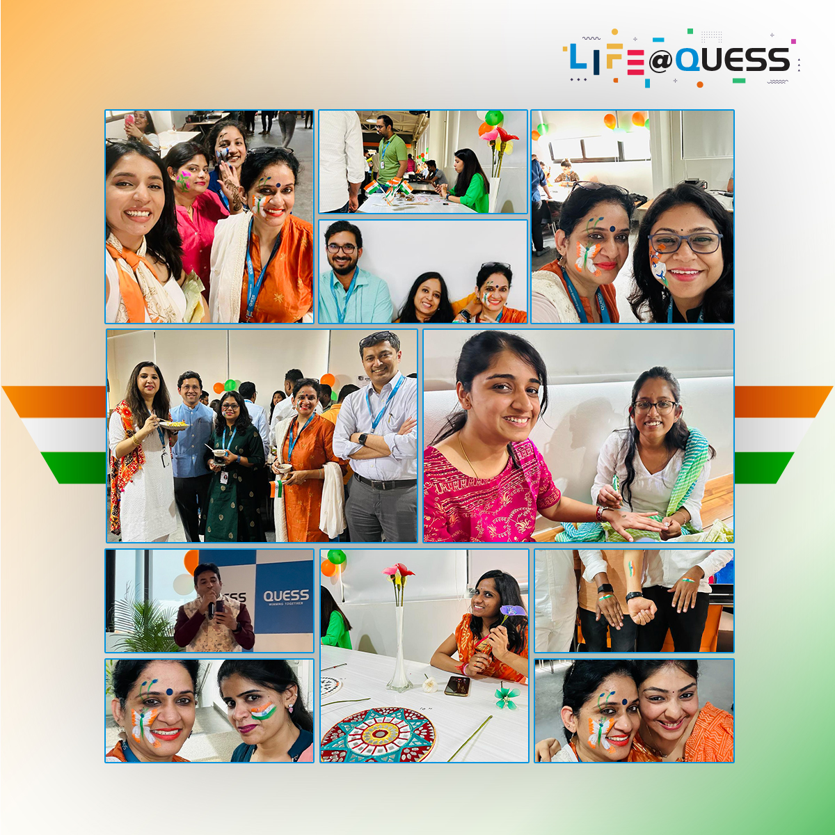 Quess_Corp's tweet photo. Reliving the patriotic fervor!
Check out the heartwarming moments as Quess Corp family came together to celebrate Independence Day. Unity in diversity, celebrating freedom!
#QuessIndependenceDay #LifeAtQuess #WinningTogether #WeAreQuess https://t.co/2NYjNVpV15