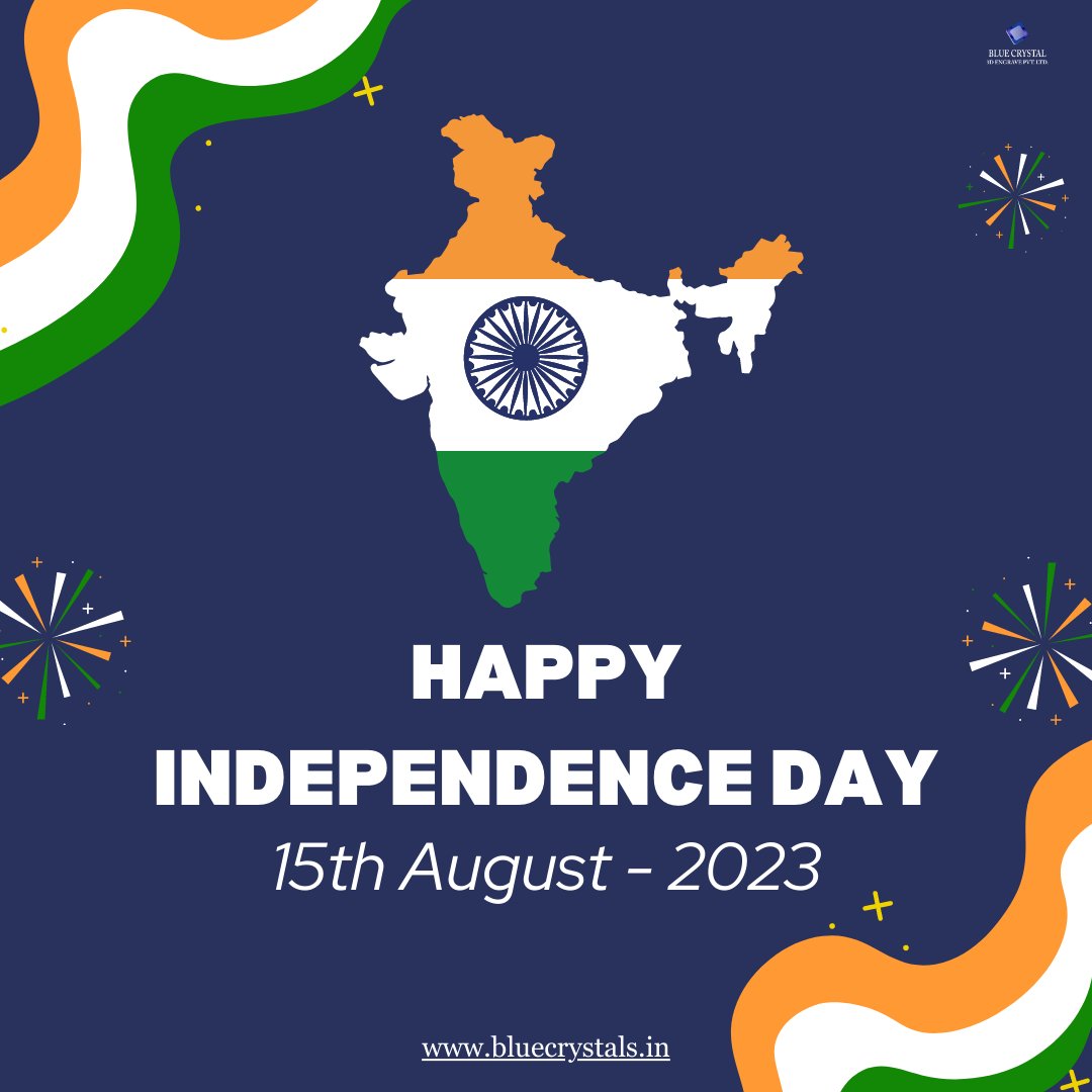 BlueCrystalsBLR's tweet photo. On this Day, Let’s Honour the past, Celebrate the present, and Light up the future.

Blue Crystal Wishes you all Happy Independence Day 2023!
#independenceday #india #freedom #freedomfighter #happyindependenceday #independenceday2023 #bluecrystal https://t.co/0PzZhkzOwz
