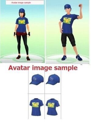 Pokemon GO Promo Code TCG Blue Pikachu Costume Confirmed Avatar Blue  T-shirt Cap