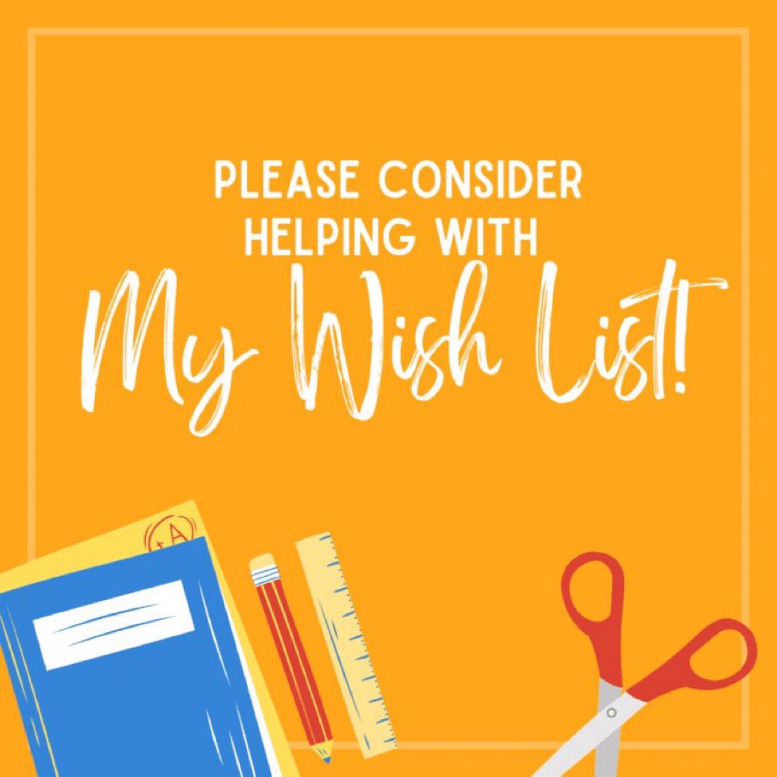 🍎 20 year high school teacher in SC

✨ I’d REALLY appreciate any help with my list. My student and I would like to thank you in advance.  ✨

amazon.com/hz/wishlist/ls…

Thank you ❤️ #teachersoftwitter #clearmylist
#clearthelist2023 #highschooleducator
#helpateacher