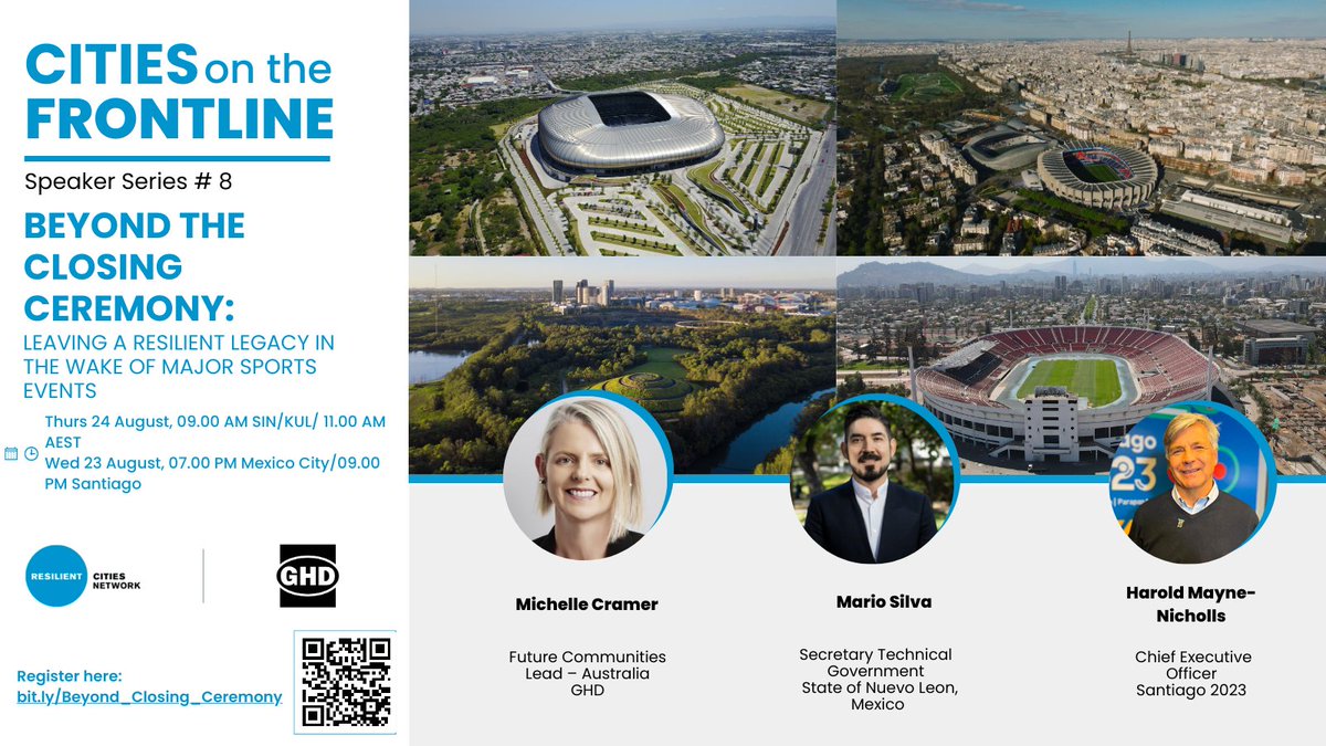RCitiesNetwork's tweet photo. 🚨Next #CitiesonTheFrontline jointly organized with @GHDspeaks.
Hosting a major sports event requires significant investment in infrastructure. How can cities can ensure that these events leave a legacy of equitable & sustainable development?
➡️Join us: https://t.co/BGCN1bnC1L https://t.co/YsUNiPXHIt