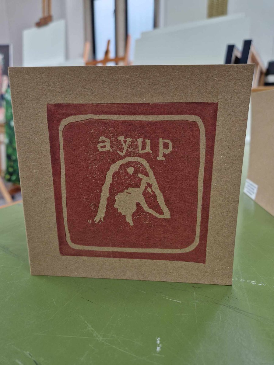 Ayup duck. 6x6 inch card with envelope. - Folksy folksy.com/items/8178192-… #newonfolksy 

#ayup #ayupduck #folksyseller #chesterfield #sheffield