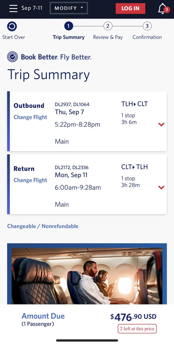 FareSkies's tweet photo. So the deals to DCA, DFW and CLT are done…hope you snagged some seats yesterday.

Interesting to price check and do some math (gasp). Surprisingly, the cheapest deal (CLT) became the most expensive one. A family of four that booked would have saved around $1,000 ($214 to $476). https://t.co/6311LgMDXG