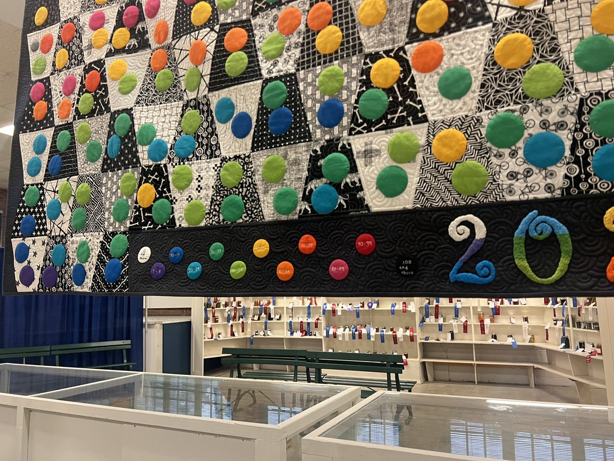 CarahHart's tweet image. I’m at the Missouri State Fair this week. Walking around on Sunday, we found this unbelievably amazing quilt that takes weather to the next level. 

Read the note before looking at the design.