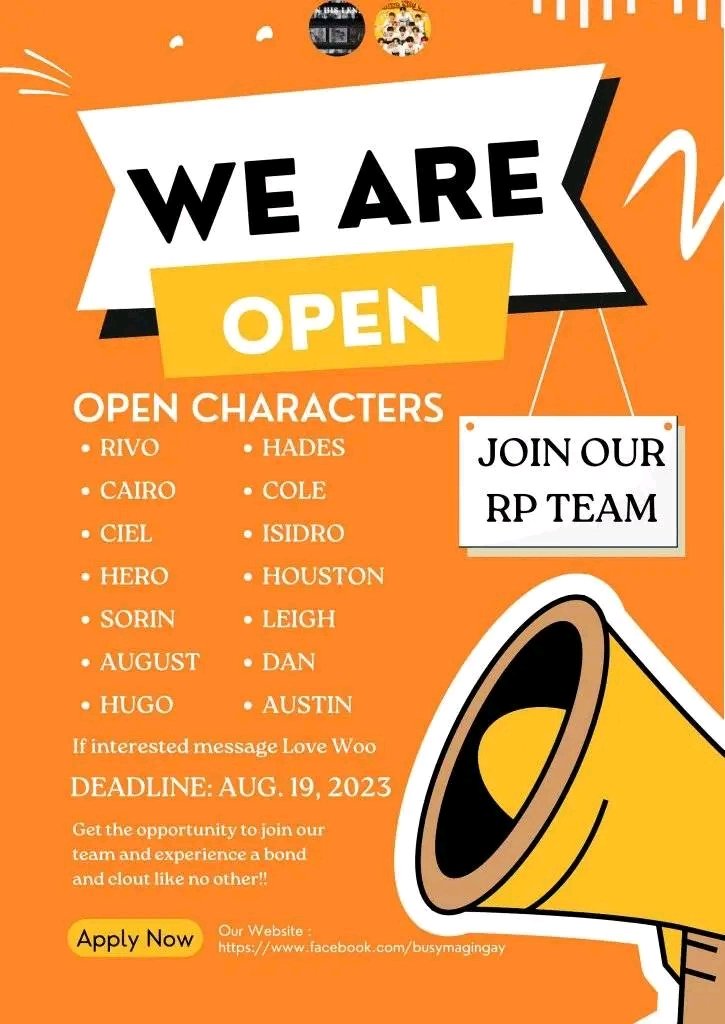 haadees_'s tweet photo. hey y'all, fb rp'ers are finally open and looking for new handlers. if you're interested in joining the team, you can send me a dm or message the manager, Love Woo, on Facebook. 

we're looking forward to have you join us. see you! :) https://t.co/qxjgnNM29u