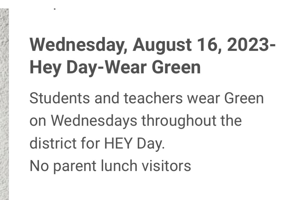 #HEY ⁦@CharlesRDrewES⁩ ⁦@CrosbyISD⁩ 👋🏼 I’m still so excited when I see #HEYDay as part of a campus’ weekly schedule 😃💚🎉 #MovingForward #CougarCulture #KindnessMatters