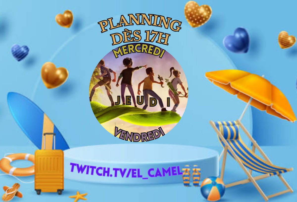 Senior_Camel's tweet photo. Oyez Viewers / Vieweuses
Le Planning de la semaine ! 🗒️
Triple dose de mignonnerie sur Grounded avec Shyboy316 🐞🐝🦋
#twitch #twitchfr #twitchstreamer #twitchaffiliate #thisweekonstream #friendship #multitwitch #comeandenjoy #grounded https://t.co/1dg6Vw6Vv4
