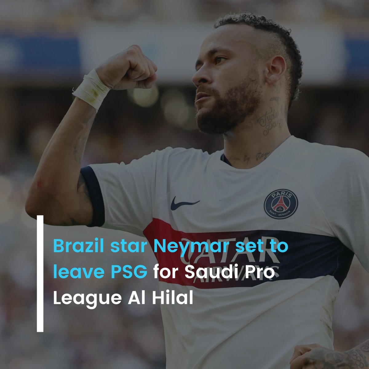 Sportsmonks's tweet photo. Brazilian football star Neymar is set for a lucrative move to Saudi Arabia's Al Hilal from PSG. The 31-year-old forward has agreed personal terms for a two-year contract. Medical in Paris completed, transfer fee reported at €90M. #Neymar #AlHilal #Football #SportsMonks https://t.co/sUHwCQpHLc