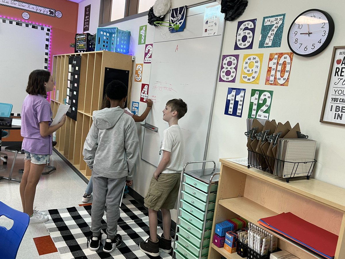 MsBennettROSA's tweet photo. Using a strategy from Building Thinking Classrooms in Mathematics to explore patterns and tables. 
@ROSArockets @DanaSbardella https://t.co/Tkl3IvZLsQ