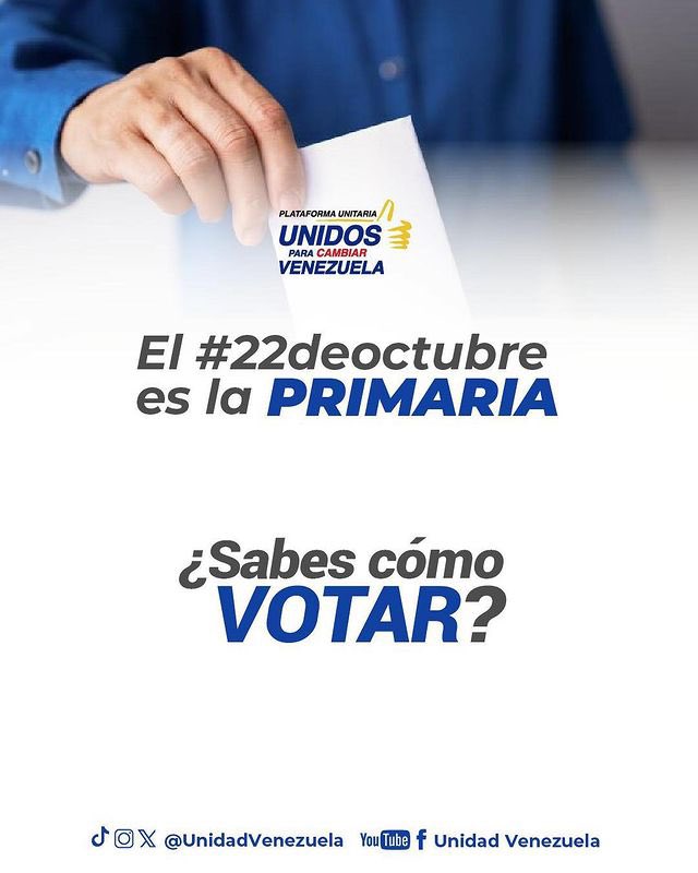 unidad_barinas's tweet photo. La #Primaria es esperanza dentro y fuera del país, y cada día somos más en esta ruta por el cambio político que anhelamos los venezolanos. 

La @cnprimariave ha garantizado el voto en el exterior porque a la elección del #22Oct vamos unidos a cambiar Venezuela. https://t.co/zBFZ7raxCT