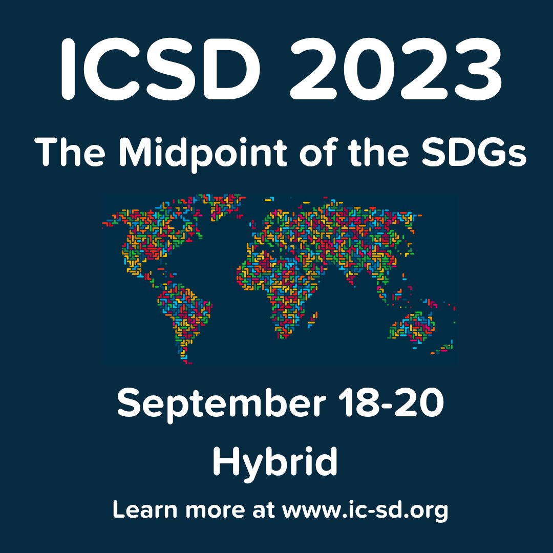 This year's #ICSD2023 is happening September 18-20 in a hybrid format! 

Join leading sustainable development experts and enthusiasts at the <a href="/ICSD_Conf/">ICSD</a> as we focus on making a more inclusive and sustainable planet. 🌎

→ ic-sd.org/register/