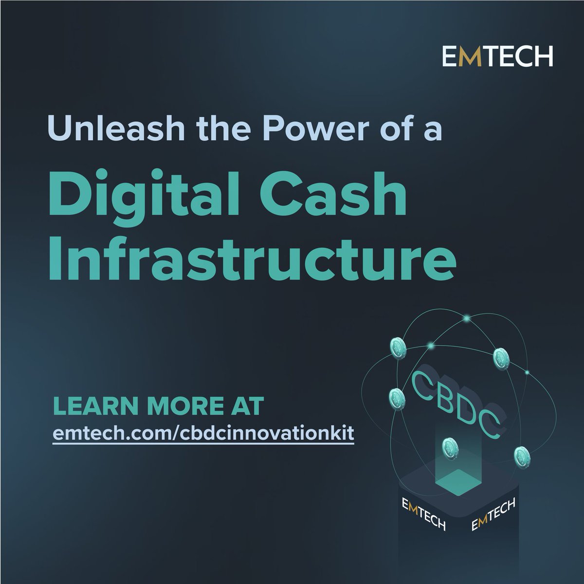 emtech_inc's tweet photo. Unleash the Power of a Digital Cash Infrastructure! πͺ
Financial Institution CTOs: Drive innovation & digital transformation with the EMTECH CBDC Innovation Kitβ¨π
To Learn More: https://t.co/qolTEunu60
To Sign Up: https://t.co/srlnibgXGZ
#CBDCIK #PoweredbyEMTECH https://t.co/8jzJ39o2xM