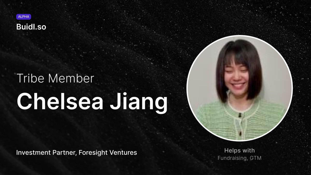 Fundraising, GTM, or choosing the right business model, @wordsforgot can help you with all. She's an investment partner at @ForesightVen, with experience of mentoring over 25 projects. Could use her help? Send her a request now. 👇🏻 buidl.so/ecosystem