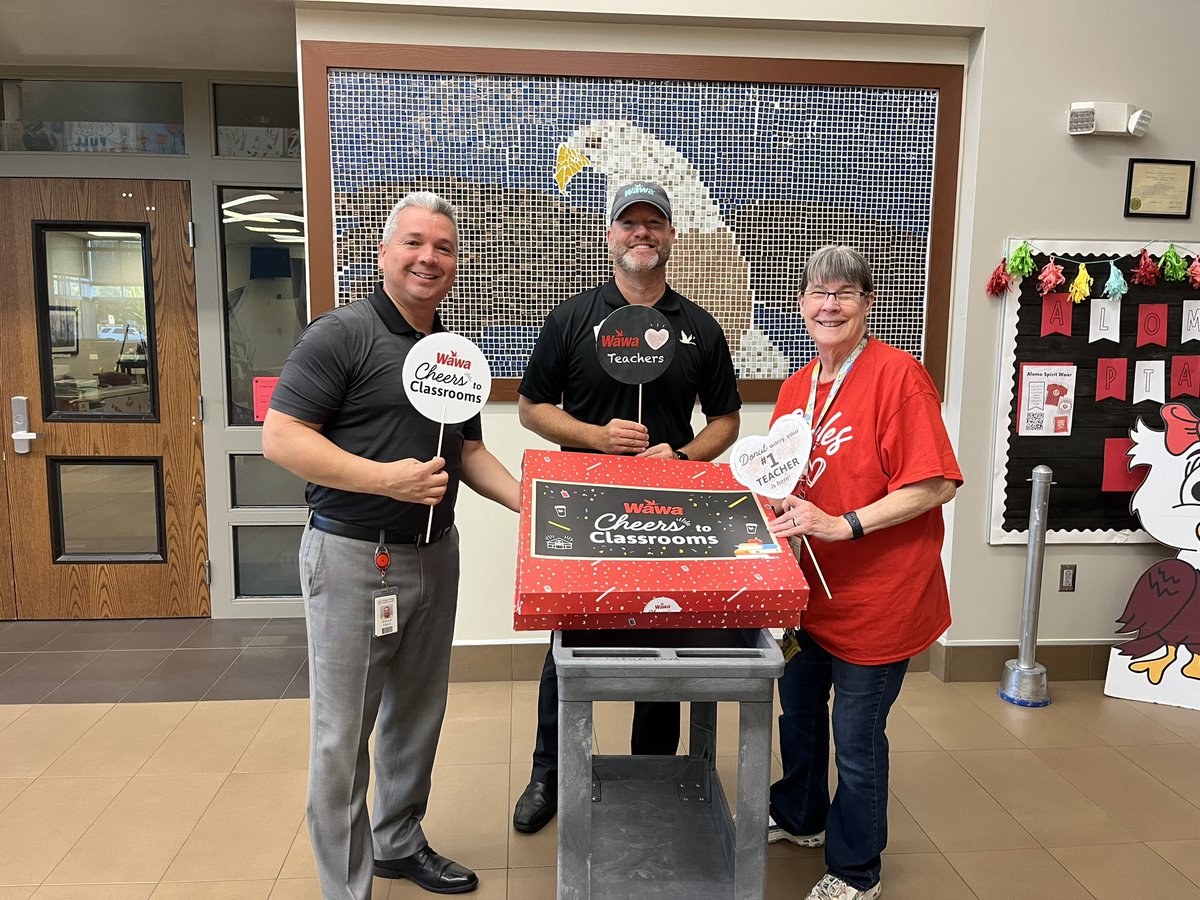 Thank you <a href="/Wawa/">Wawa</a> for the coupons, hot coffee &amp; delicious heart-shaped donuts!  We appreciate your continued support of educators.  ☕️❤️🍩 #CheerstoClassrooms
