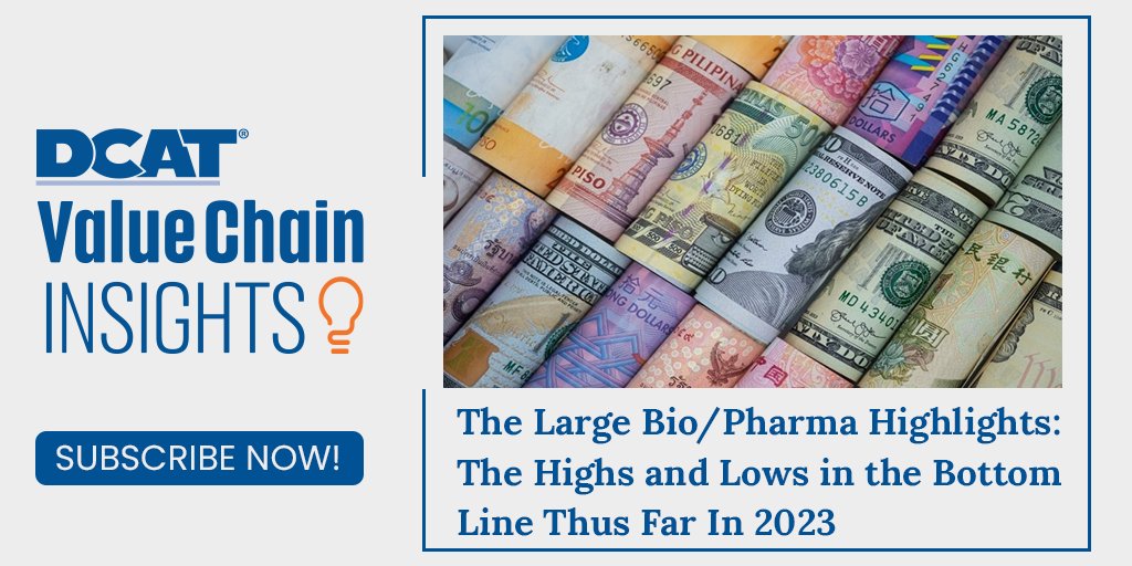 What have been some of the highs &amp; lows thus far in 2023 from the large bio/pharma companies and what may be expected for the rest of the year?  #DCAT #ValueChainInsights sums up the latest developments. dcatvci.org/features/the-l…