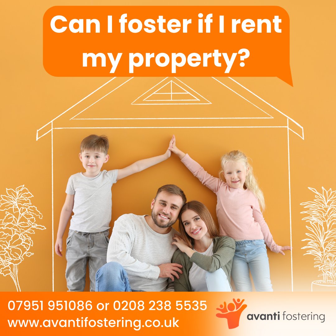 Yes! You can foster if you rent or you are a homeowner. If you rent, you will need permission from the homeowner.
#avantifostering #fosterparents #CouldYouFoster #FosterUK #childcare #fostering #foster #fosterachild #fosterfamily #London #westmidlands #fostercare