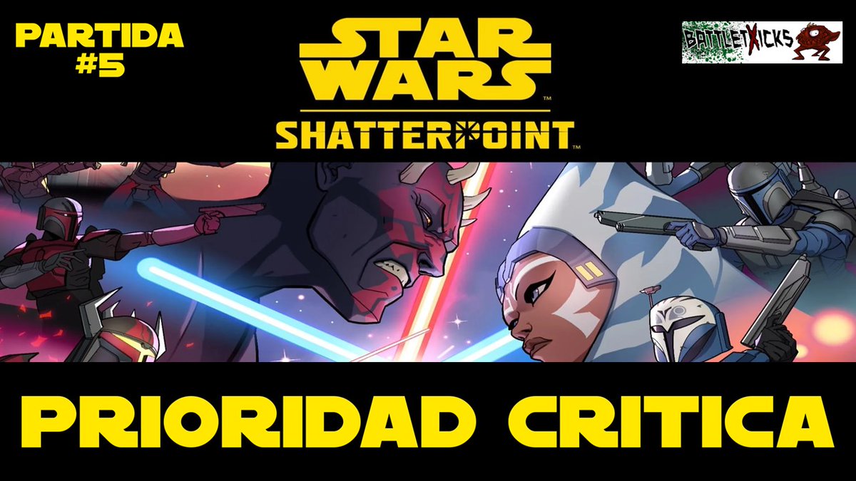 Nueva partida de Shatterpoint en el canal, donde introducimos el concepto de Misión Crítica. 
En cuanto a bandas, incluimos a Darth Vader y los Inquisidores, mientras que Luminara y Ashoka, con ayuda de Obi-Wan, se enfrentarán a ellos.
youtube.com/watch?v=G-MYZv…
Cuidaos tod@s!