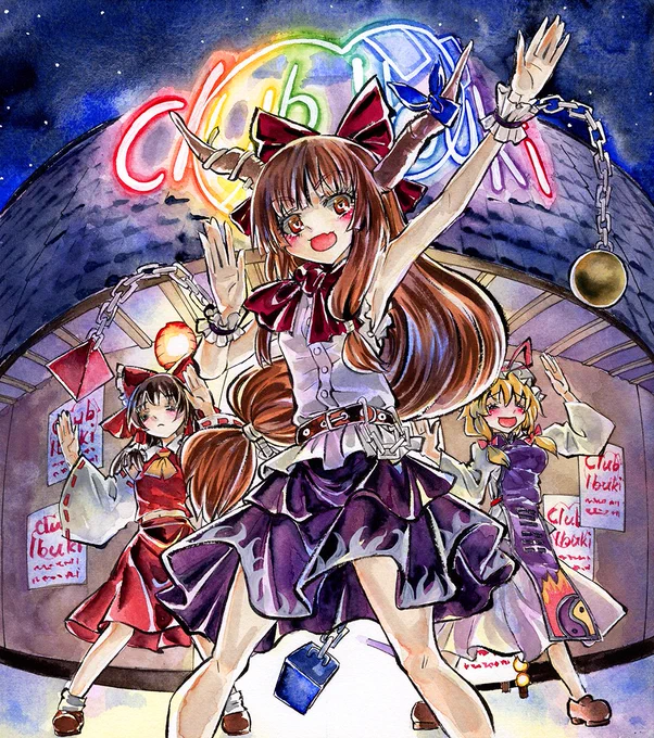 (2/3)伊吹萃香霊夢&amp;リグル村紗水蜜 