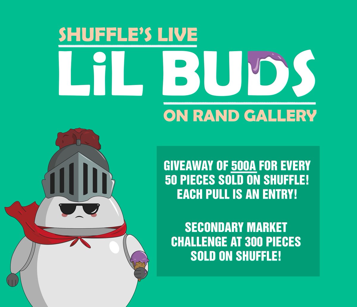1stAvenue_Algo's tweet image. 🚨 New drop on Rand Gallery 🚨
SHUFFLE IS LIVE! 
Every 50 pieces sold on shuffle, one lucky buyer will win 500A! Each pull is an entry!
👇👇
drops.randgallery.com/drops/guQjG9Wc…
#Giveaway of 100 $Algos 
To participate:
❤, Retweet & Mention 2-3 friends!
Ends in 72h!