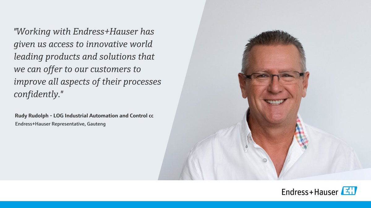 Today we are spotlighting one of our representatives, Rudy Rudolph, from LOG Industrial Automation and Control cc. LOG is committed to providing process solutions to its customers to ensure success and operational efficiency.  

Find and  contact LOG here >eh.digital/3s7ENuO