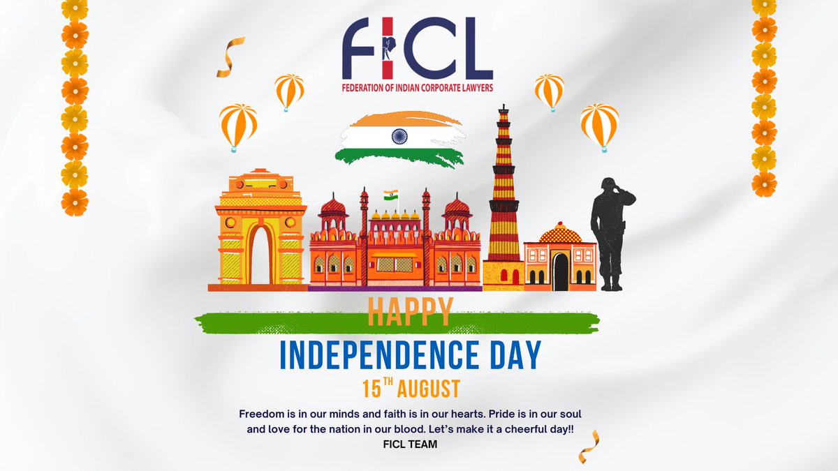 ficlorg's tweet photo. Happy Independence Day!🇮🇳 Let's honor the heroes who dedicated their lives to securing our freedom and shaping our nation. May this day inspire unity, progress, and prosperity for all. Jai Hind! https://t.co/BKDG3YBErf