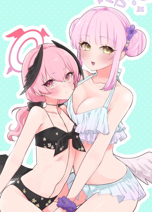 #ブルーアーカイブ #ブルアカ 
水着コハミカ🌞🌞 