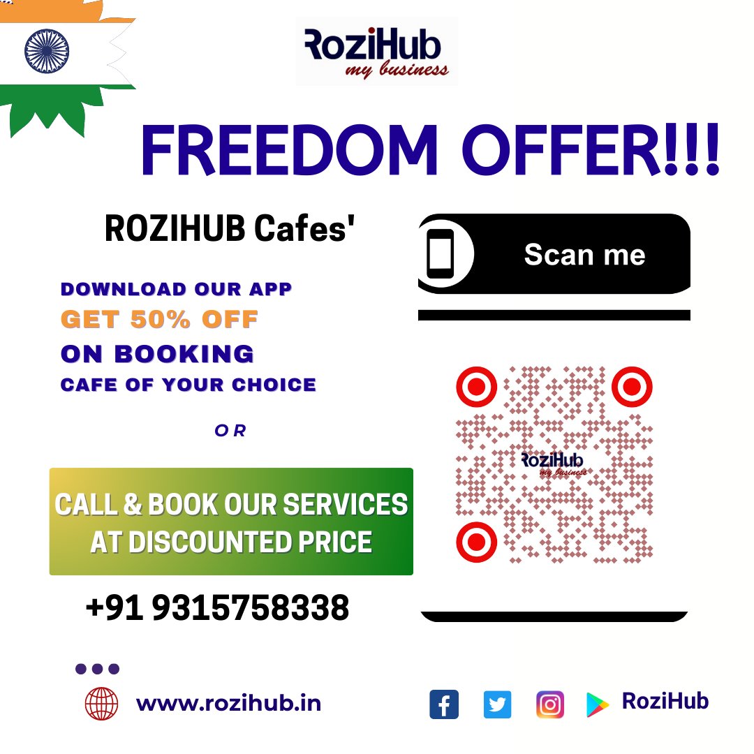 RoziHub's tweet photo. "Your Solution, Our Commitment: Book Our Services Today!"
call now :- 093157 58338
#rozihubindia #rozihub
#offers
#BookUsNow
#servicesolutions
#ReadyToServe
#TopNotchService
#servicebooking
#ServiceExperts
#bookwithus
#serviceatyourdoorstep
#serviceyoucantrust #rozihub https://t.co/SwONfUo2NE