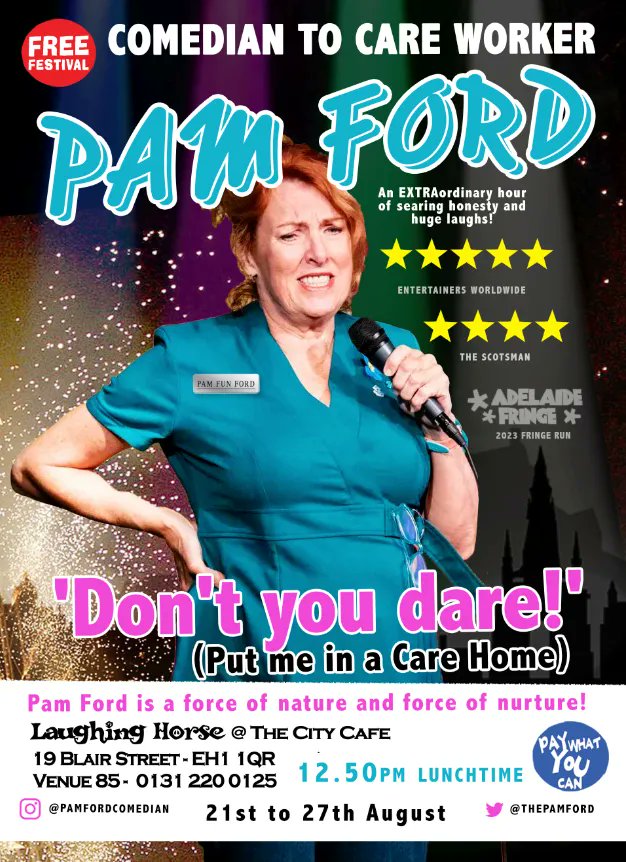 Monday 21st thru 27th August I'm at #citycafeedinburgh