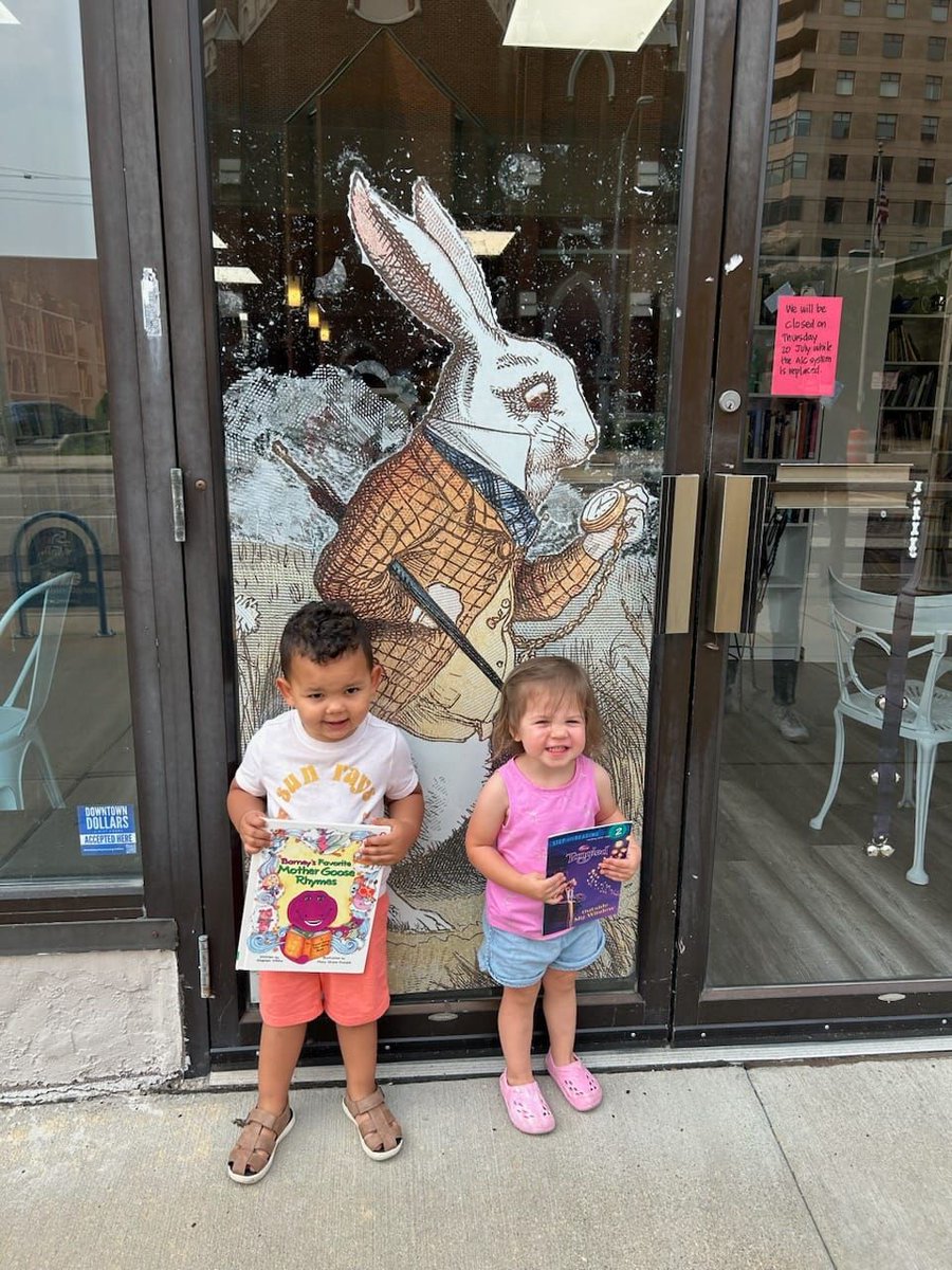 It's FREE book Monday for kids 18 and under at Rabbit Hole Books located at 29 W 1st downtown!
