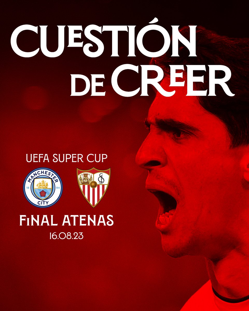 SevillaFC's tweet photo. 💪 𝐏𝐨𝐛𝐫𝐞 𝐝𝐞𝐥 𝐪𝐮𝐞 𝐪𝐮𝐢𝐞𝐫𝐚 𝐫𝐨𝐛𝐚𝐫𝐧𝐨𝐬 𝐥𝐚 𝐢𝐥𝐮𝐬𝐢ó𝐧.

⏳ 4️⃣8️⃣ 𝗛𝗢𝗥𝗔𝗦 🤍❤️

🔜 #SuperCup 🏆 https://t.co/5yug81MBER