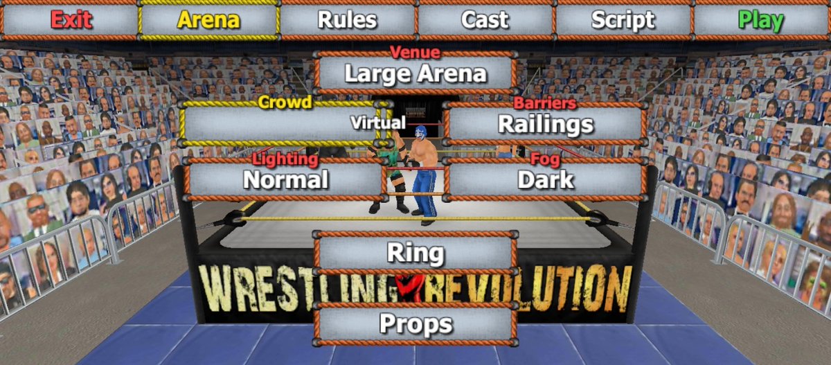JakeOzora's tweet photo. I love how mdickie kept the virtual crowd #wrestlingempire https://t.co/4gGhjXg0gl