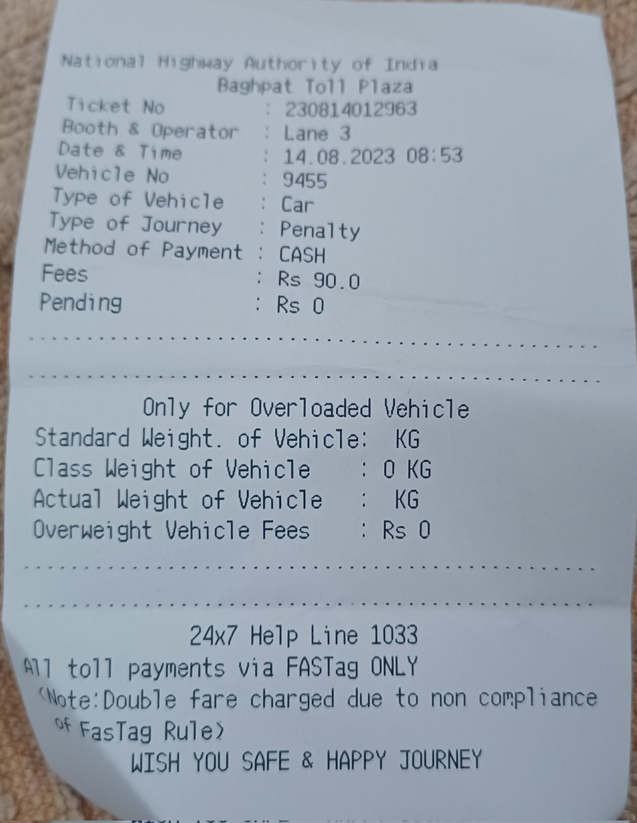 jainaashish2n's tweet image. As per the NHAI guidelines, if a vehicle has a round trip with in 4 hours, they don&apos;t need to pay the toll again. May I know what&apos;s the guidelines for Balleni Toll plaza at Baghpat road. 
@NHAI_Official @OfficeOfNG @PMOIndia @nitin_gadkari