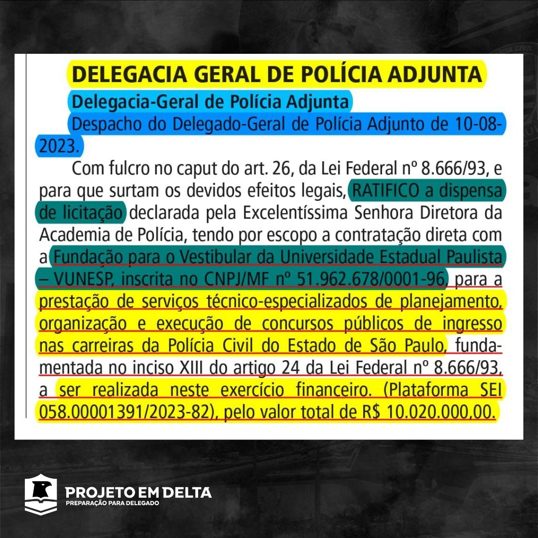Delegado PC/SP: Banca oficialmente definida!! 🔥🦅