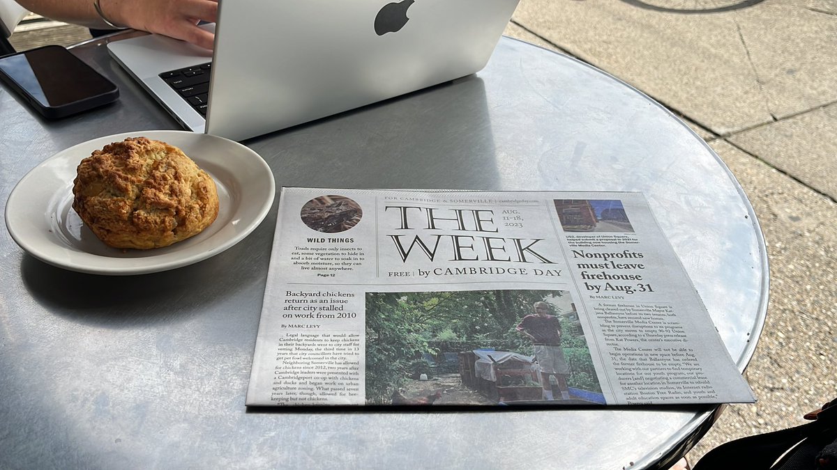 So great to see @CambridgeDay in print in the wild! It’s so rare to see a local news unit starting a print run these days and for free! Support this essential @CambMA resource by contributing your stories, or your money, here cambridgeday.com