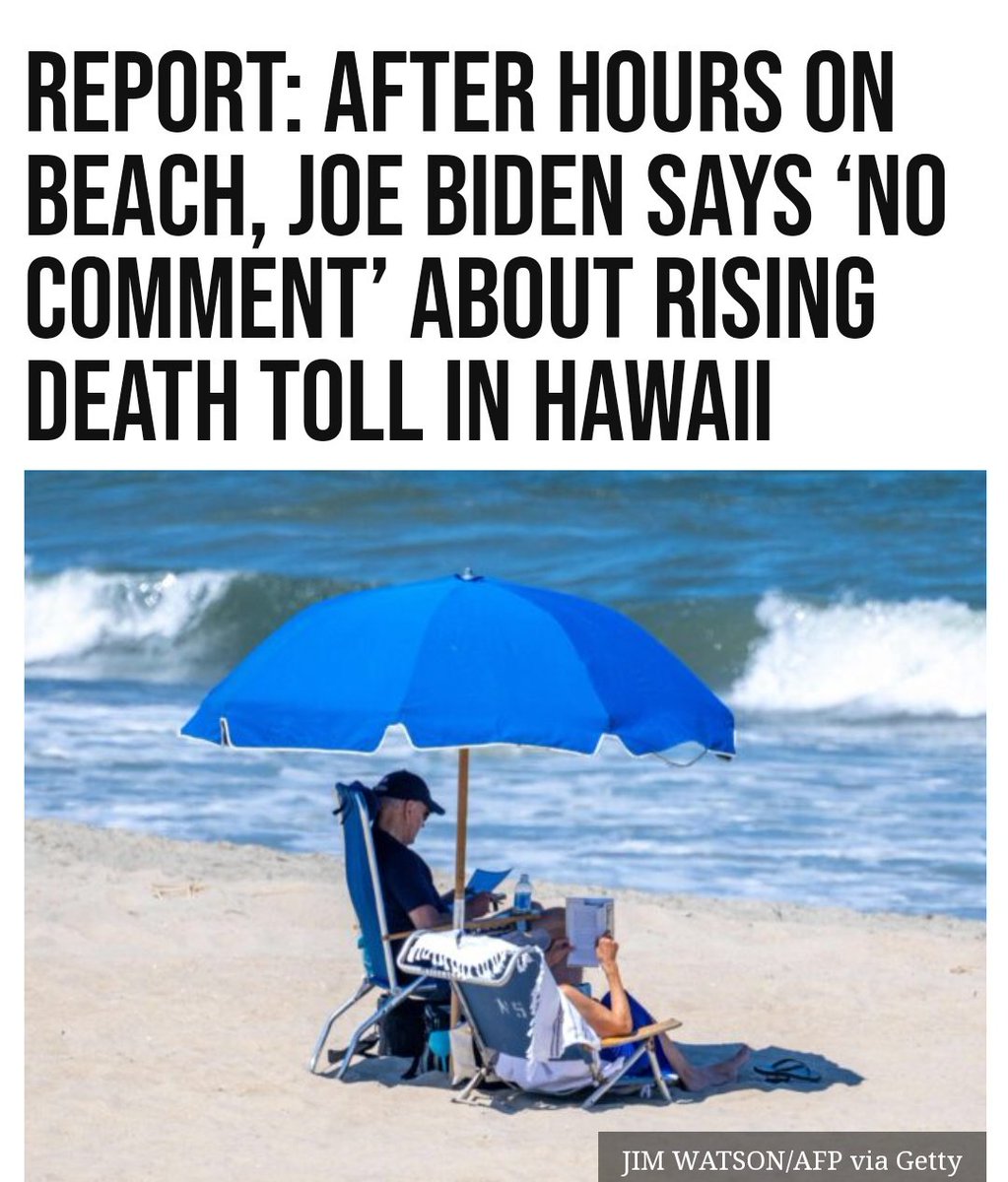 Baklava_USA's tweet image. Joe Biden has NO COMMENT about Hawaii after spending hours on the beach

#INDECENTIMMORALCORRUPT

breitbart.com/politics/2023/…